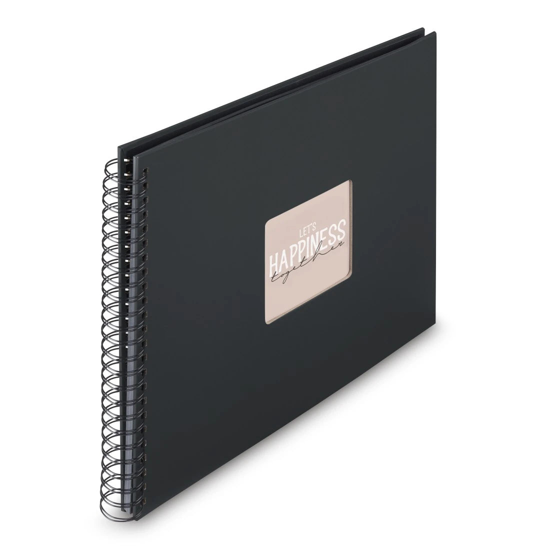Hama Fine Art – Fotobuch, Spiralbindung, 50 Seiten, Schwarz, 36 × 32 cm, Papier, mit Einstecktasche