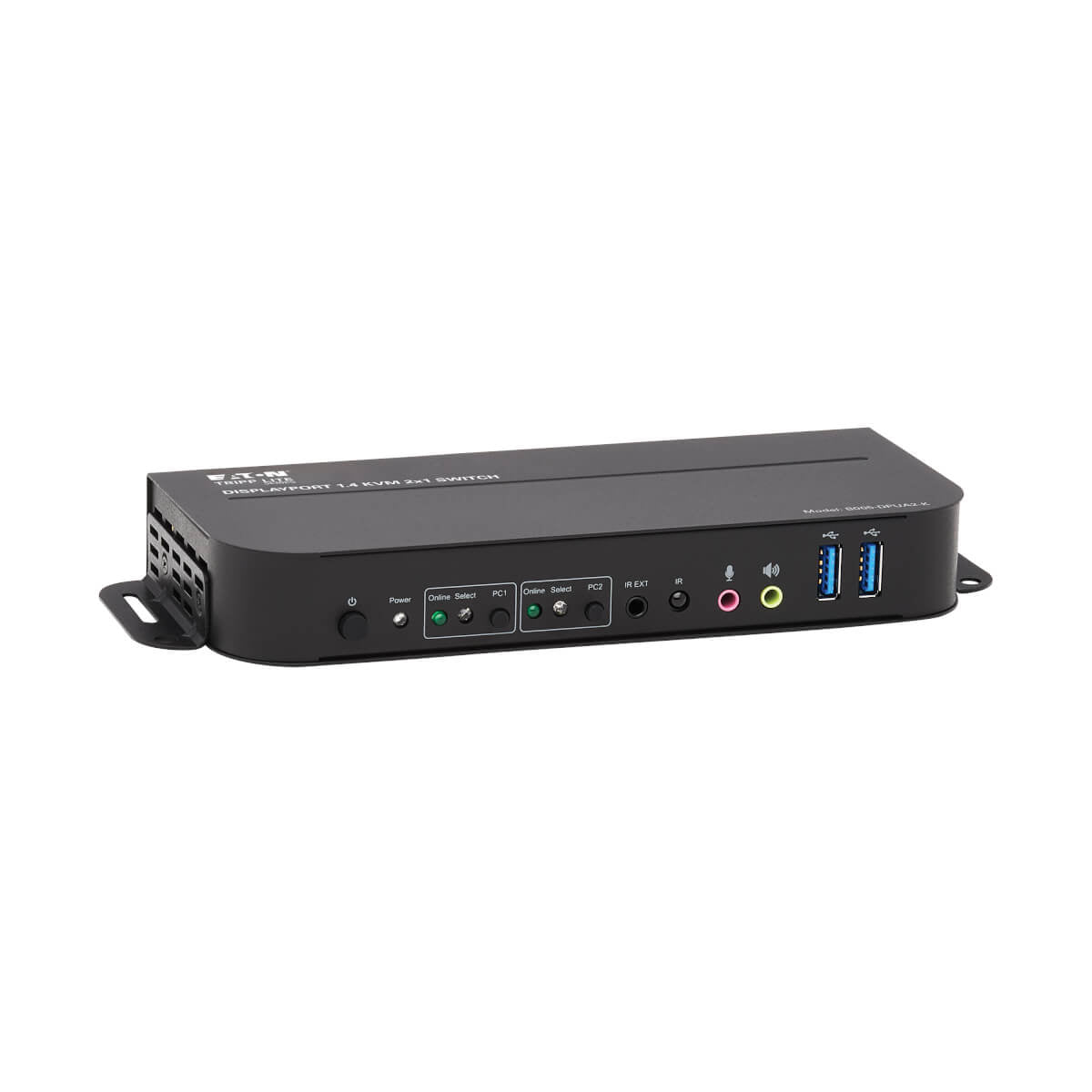 Tripp Lite B005-DPUA2-K – 2-Port DP/HDMI KVM-Switch, Dual-View – 4K/60 Hz, USB 3.0-Hub, Audio