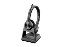 Poly Savi 7320 UC Stereo – Duo Headset – DECT – Boom-Mikrofon – Schwarz – für Microsoft Teams – bis 13 h