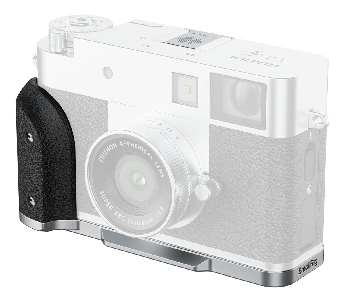 SmallRig 5216 L-Platte – Aluminium mit Silikongriff, 107,9 × 44,2 × 49,3 mm – für FUJIFILM X half – Silber