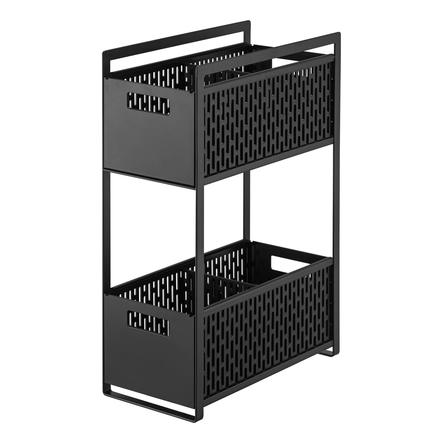 Yamazaki Aufbewahrungskorb Tower – Stahl/ABS-Kunststoff, Weiss, 16 × 46 × 32,5 cm
