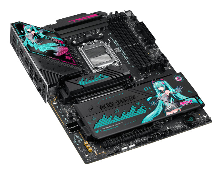 ASUS ROG STRIX X870E-H GAM WF7 MIKU – Mainboard – AM5, AMD X870E, ATX, DDR5, für Ryzen 7000/8000/9000