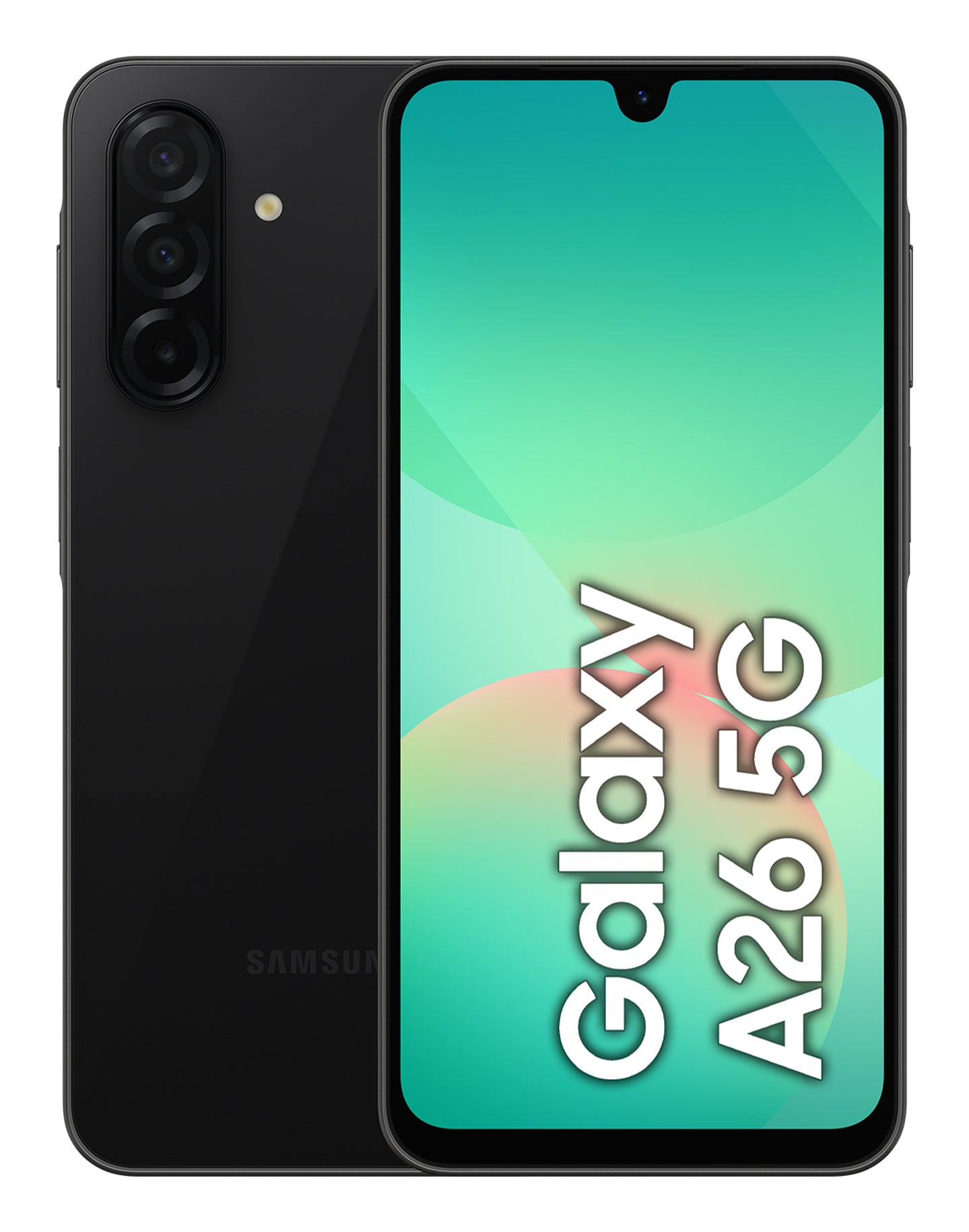 Samsung Galaxy A26 5G – schwarz, 6,7", 1080 × 2340, Android 15, 128 GB, 6 GB, hybride Dual-SIM, IP67