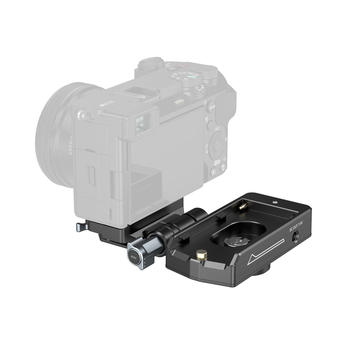 SmallRig 4696 Batterie-Platte – Schnellfreigabe, 1/4", 3/8" Gewinde, 122 × 94 × 25,2 mm – für Universal – Schw