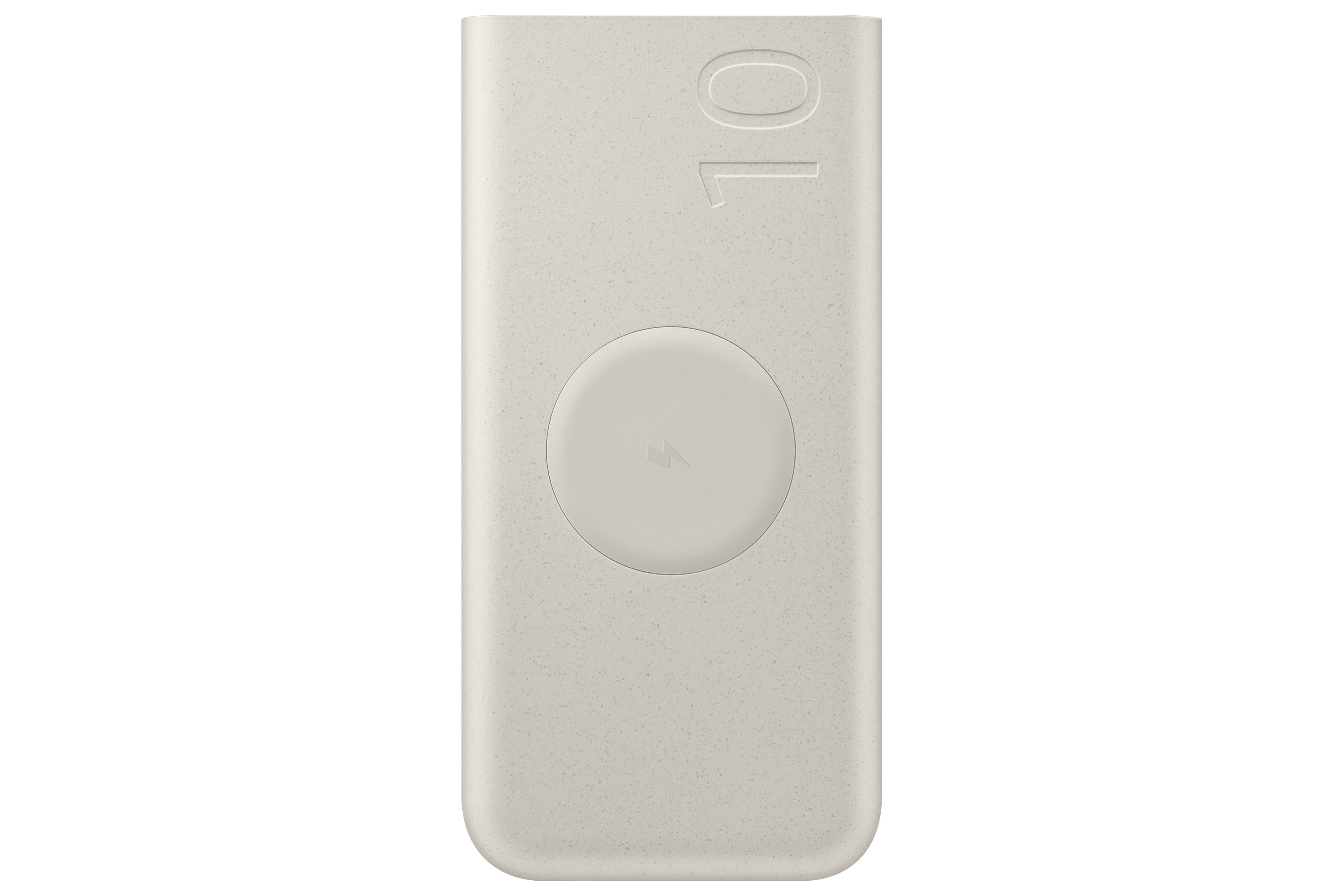 Samsung Powerbank 10000 mAh, PD 25 W, 2× USB-C, kabelloses Laden, für Smartphones, Beige