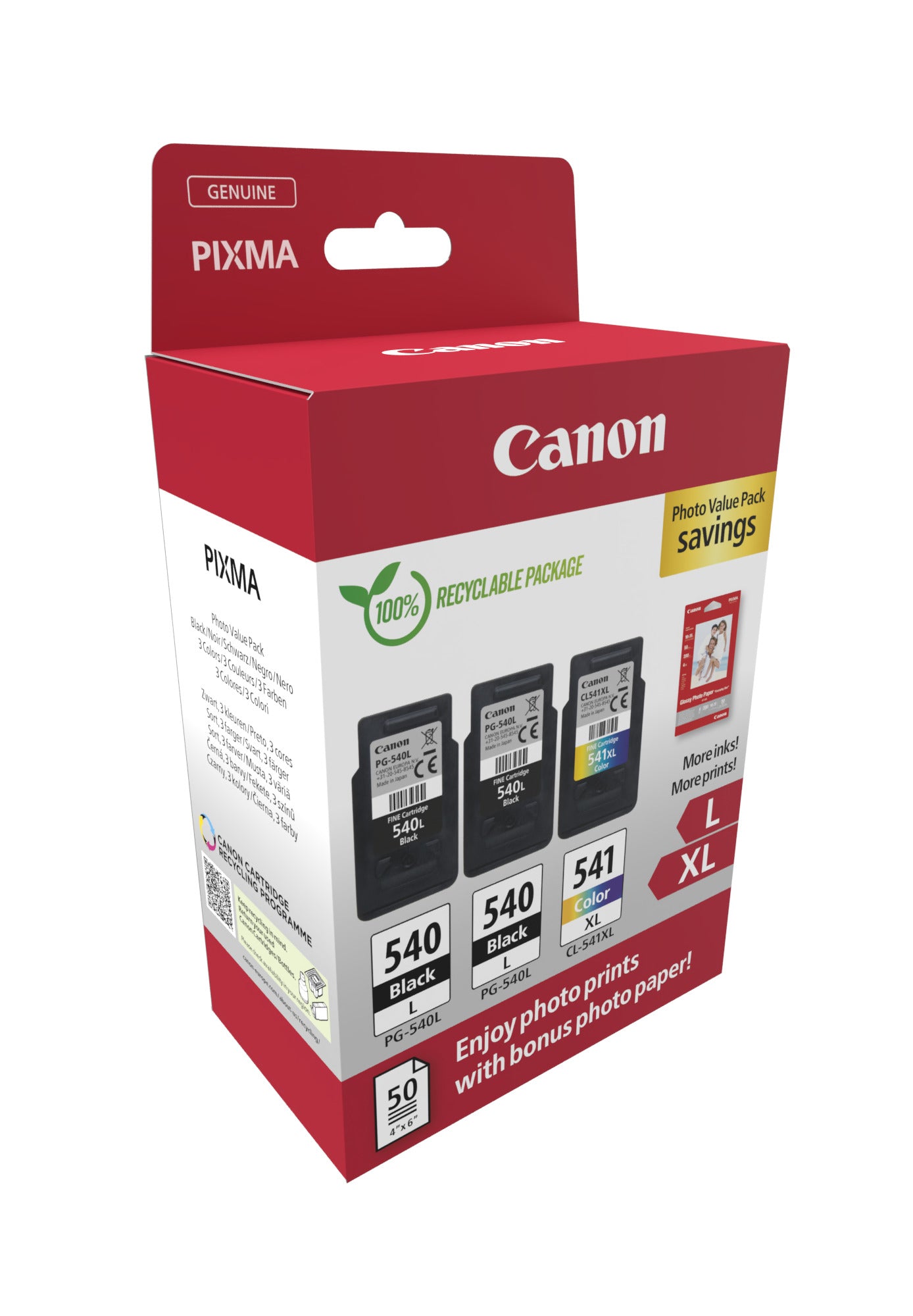 Canon Tintenpatronen-Multipack PG-540L/CL-541XL