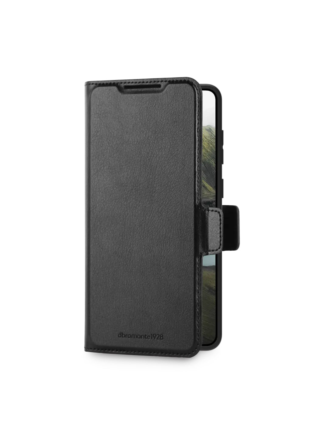 dbramante1928 OsloPro Wallethülle – für Samsung Galaxy S25 Edge, PU, schwarz, kabelloses Laden
