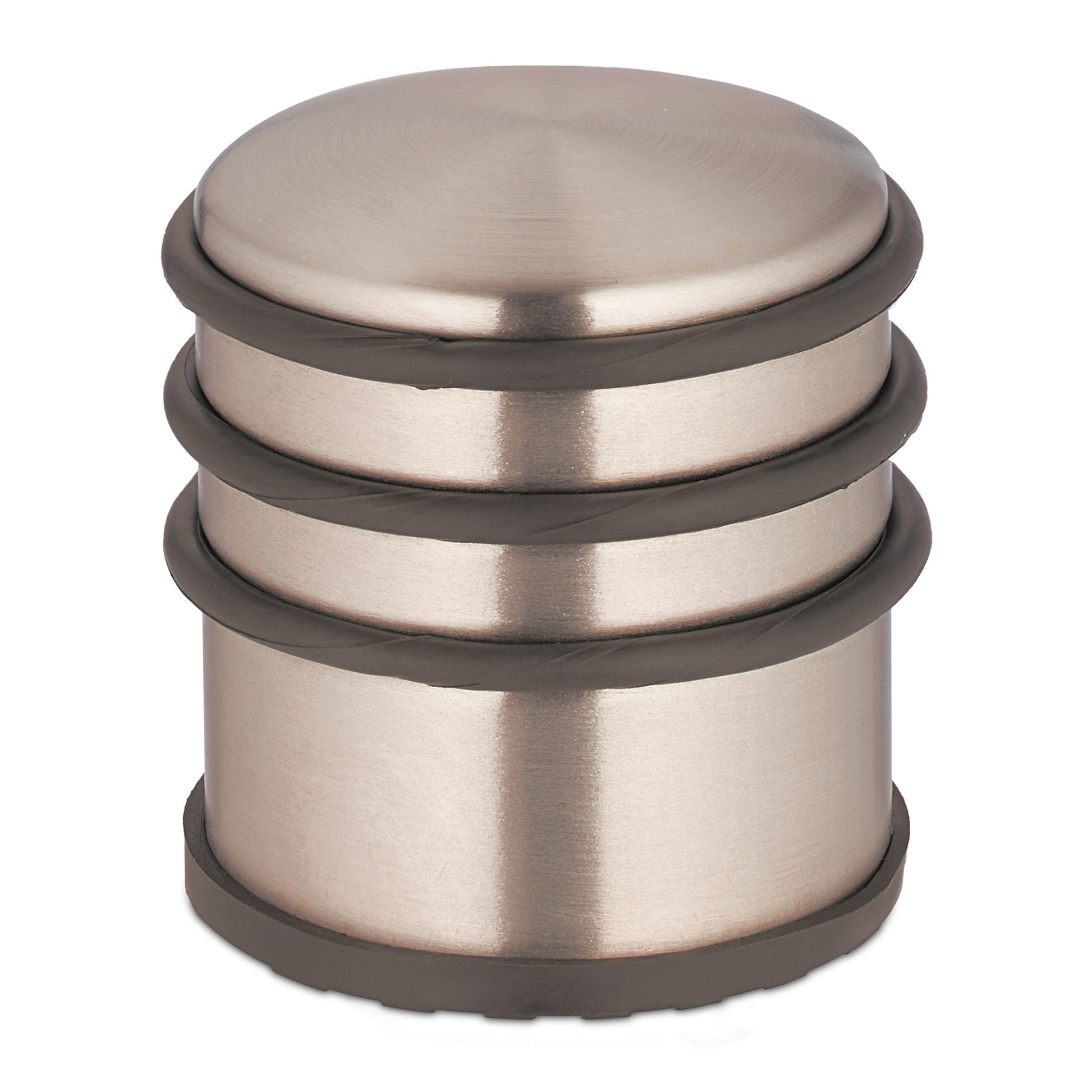 Relaxdays Türstopper – Gummi/Edelstahl – Bronze – Ø 70 × H 75 mm
