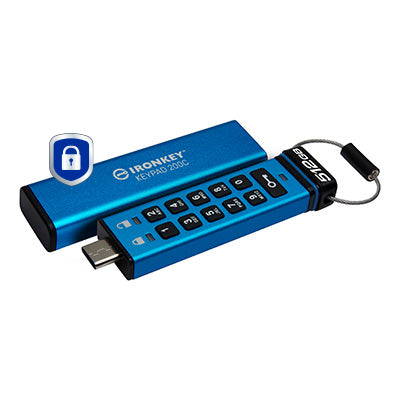 Kingston Technology Kingston IronKey Keypad 200C USB-Stick – 512 GB, USB-C, FIPS 140-3 Level 3 (ausstehend); AES-256