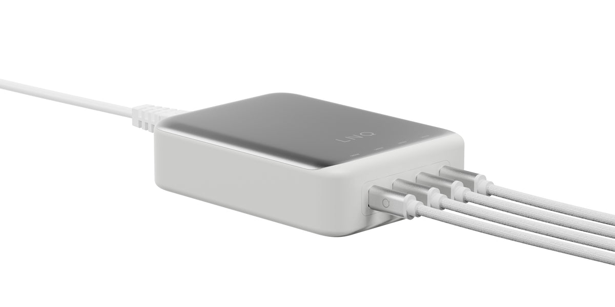LINQ USB-Desktop-Ladegerät 240 W – USB-C×4, PD 3.1, GaN – für USB-C/USB-A Geräte