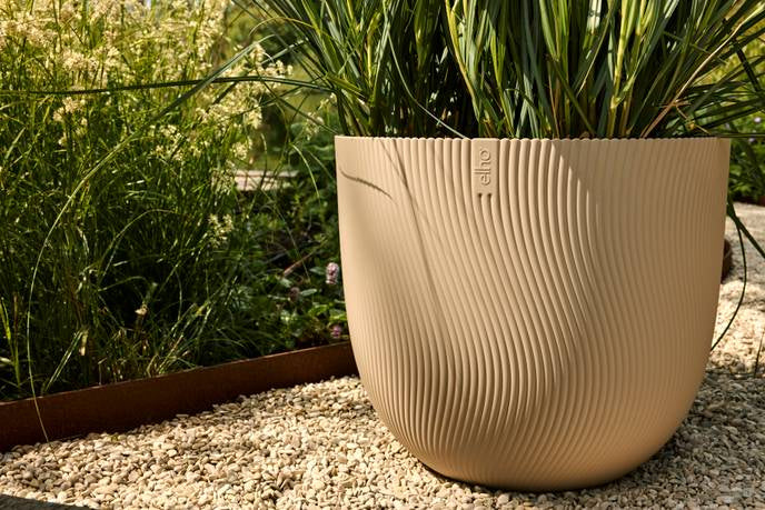 elho Schale – Kunststoff, beige – Ø 39 × 33 cm
