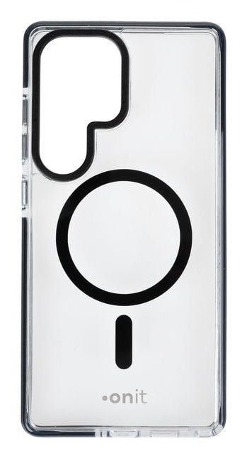 ONIT Backcover – für Samsung Galaxy S25 Ultra, MagSafe, PC+TPE+TPU, schwarz/transparent, bis 3 m sturzsicher