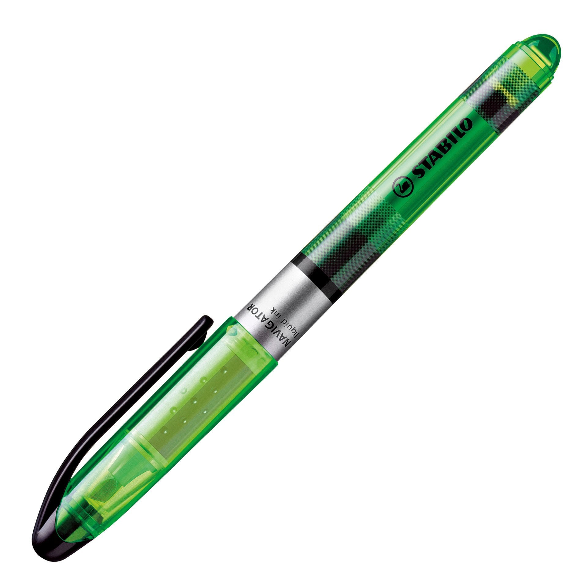 STABILO NAVIGATOR Textmarker – 10er Set, Farben: Grün, Strichstärke 2–5 mm