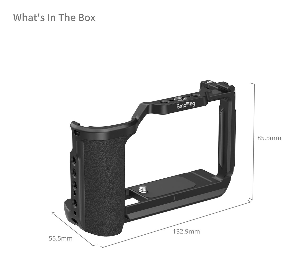 SmallRig 5807 Cage – Aluminium, 1/4" & 3/8" Gewinde, 132,9 × 85,5 × 55,5 mm – für Canon PowerShot V1