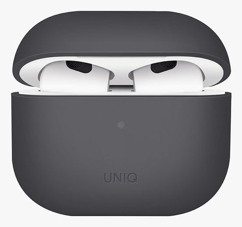 Uniq Lino – Schutzhülle – für Apple AirPods (3. Gen.) – Silikon, Anthrazit