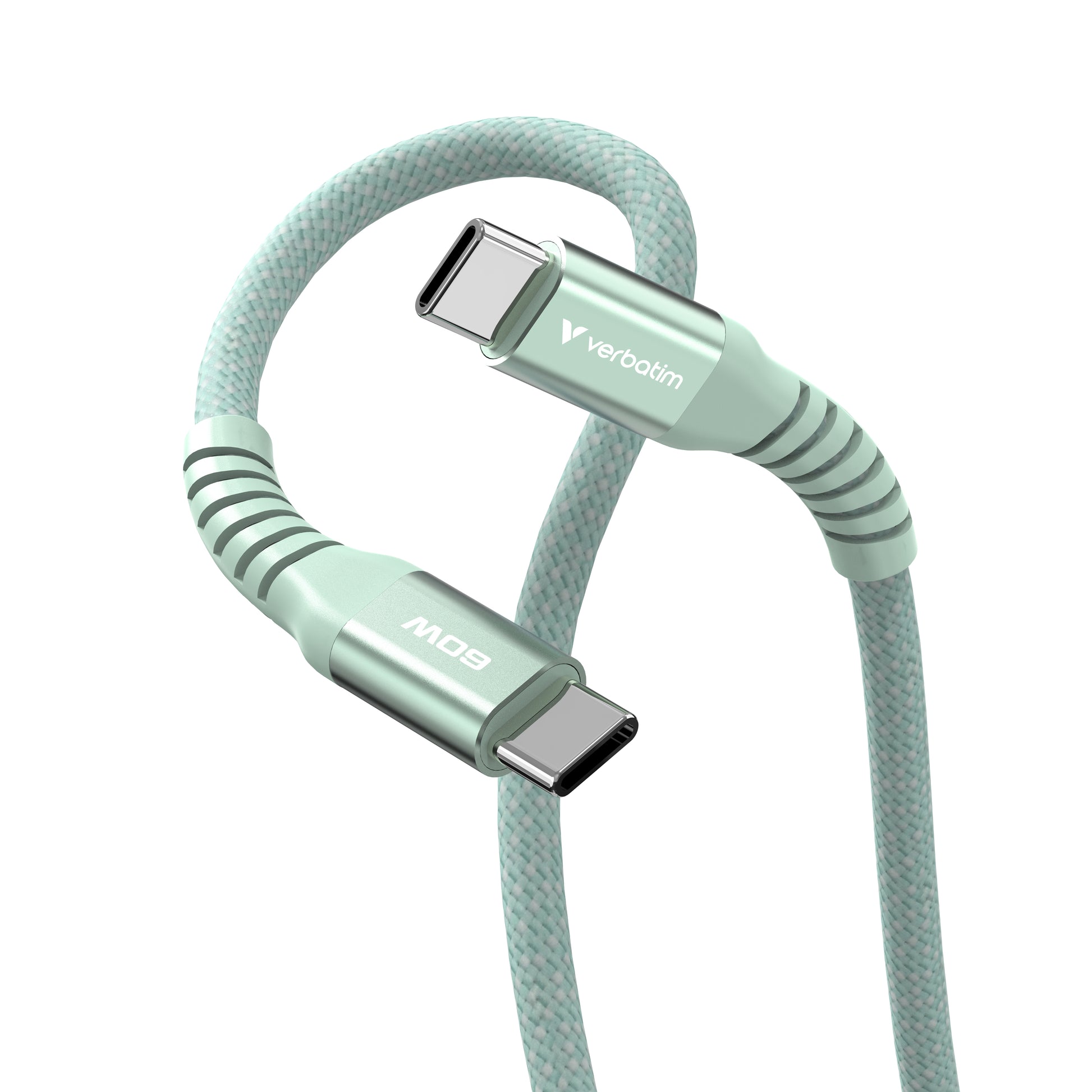 Verbatim USB-C auf USB-C Kabel – USB 2.0 – 1,2 m – PD 60 W – Grün – für iPhone, Galaxy und mehr