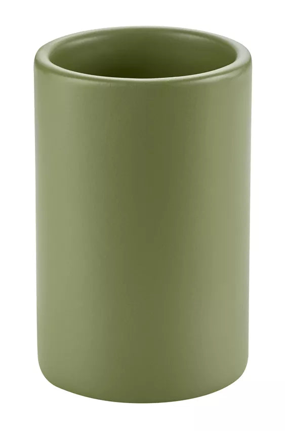 Diaqua Zahnputzbecher Zylo – Ø7,2×11 cm, Keramik, Olivgrün