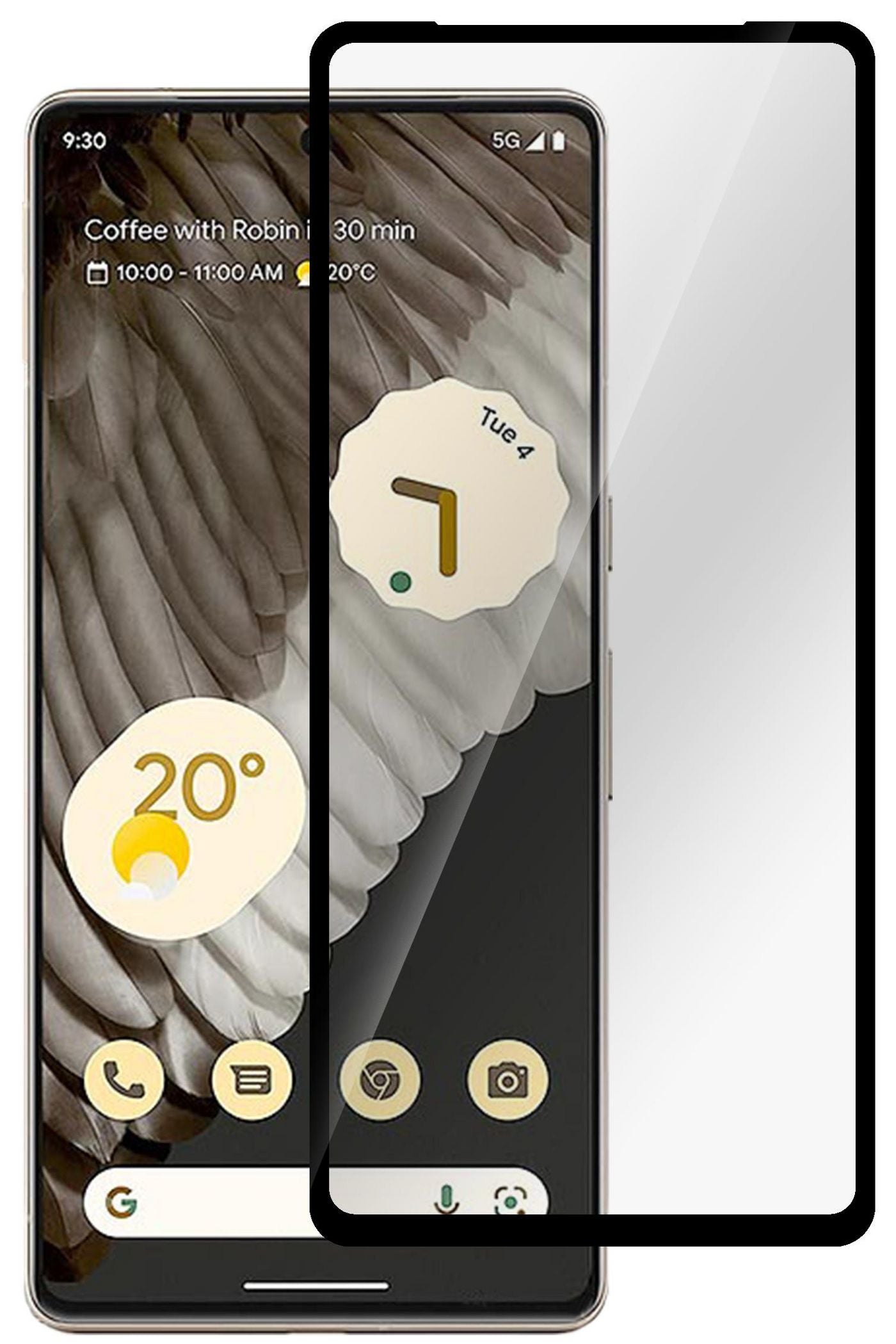 eSTUFF Displayschutz (Panzerglas), Full Cover – für Pixel 9A
