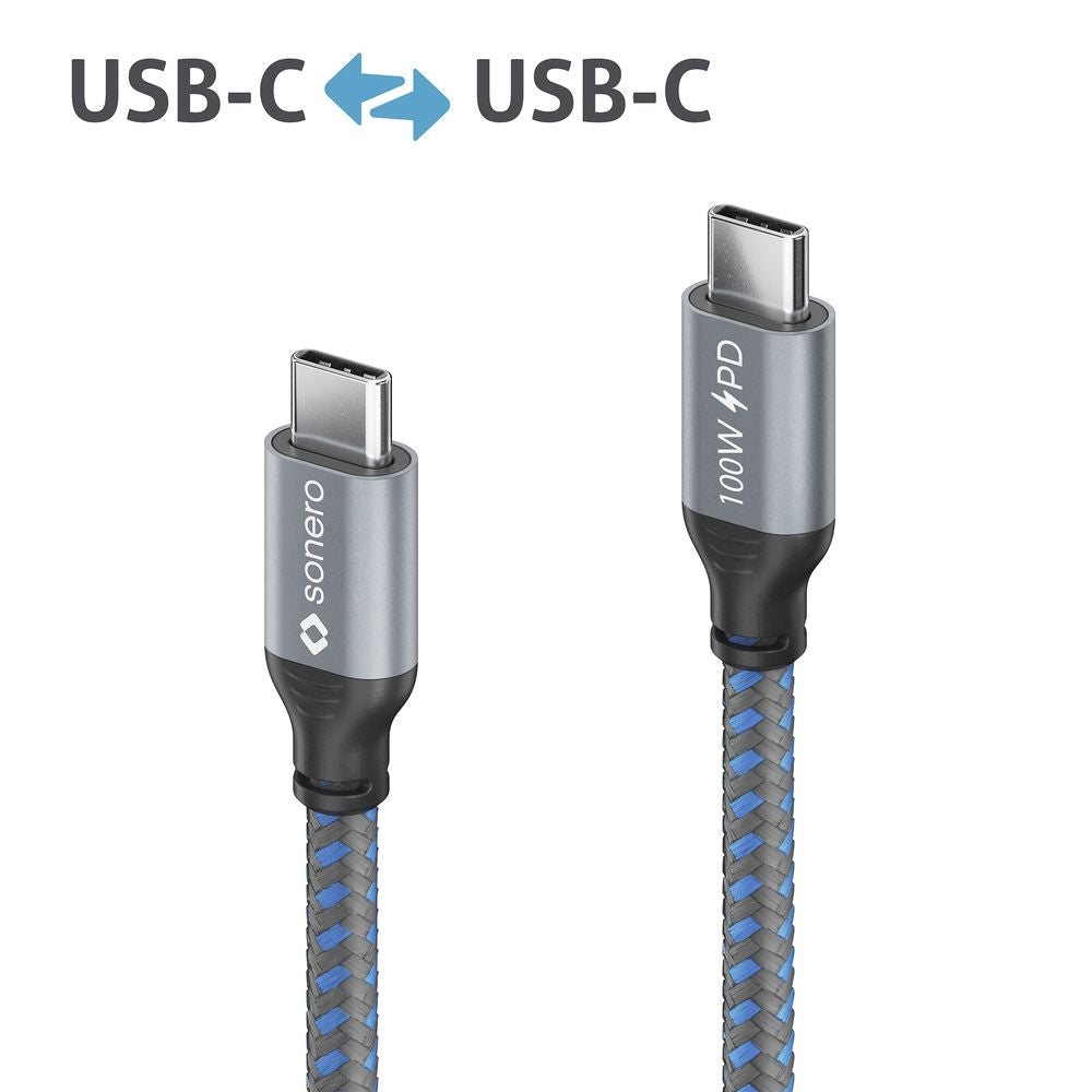 Sonero – USB-Kabel, USB-C zu USB-C, 3 m, USB 2.0, Ladekabel