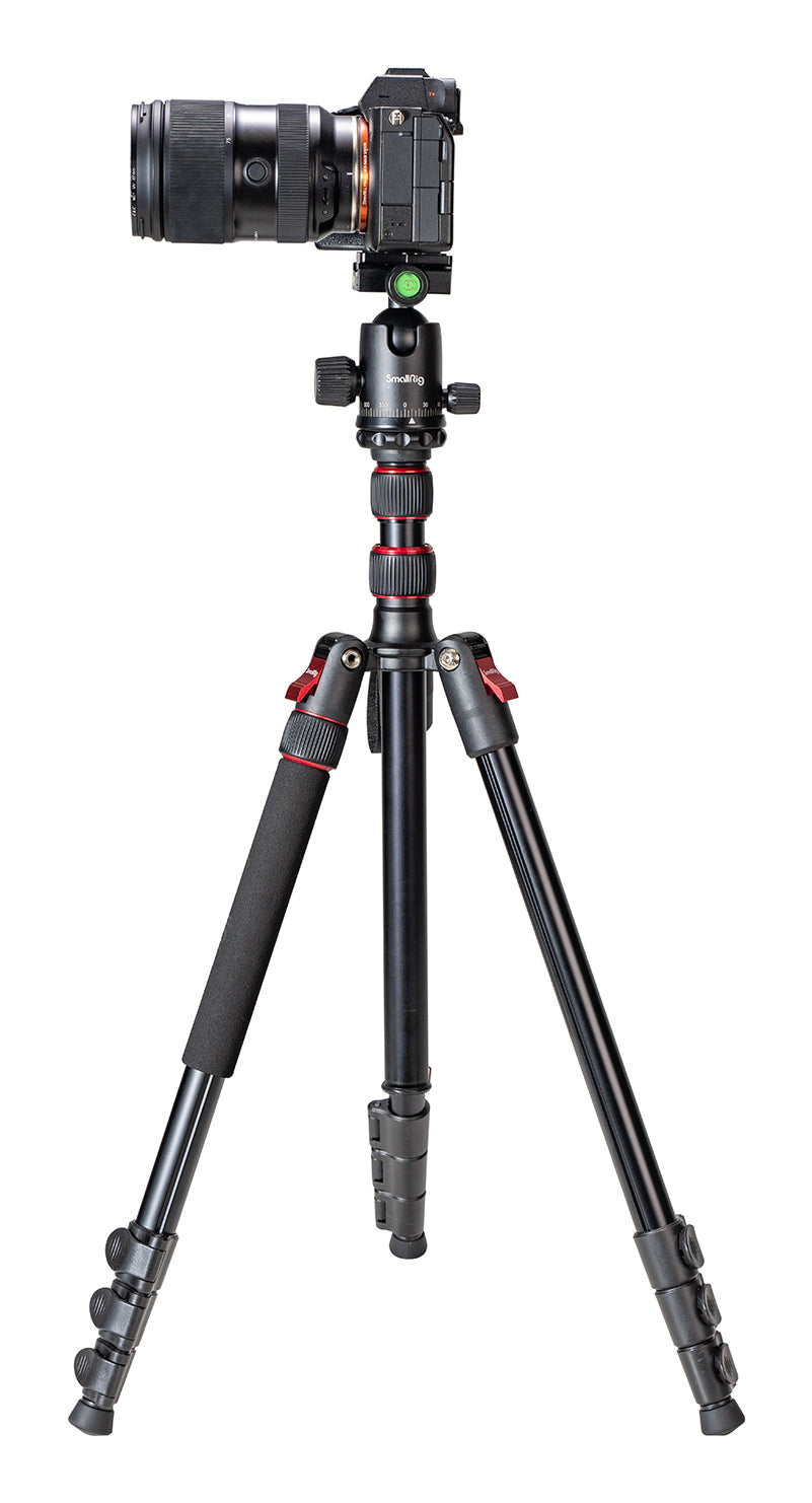 SmallRig CT-20 Dreibeinstativ – Aluminiumlegierung, 48 cm, Traglast 15 kg, 1/4"/3/8" Gewinde – Schwarz