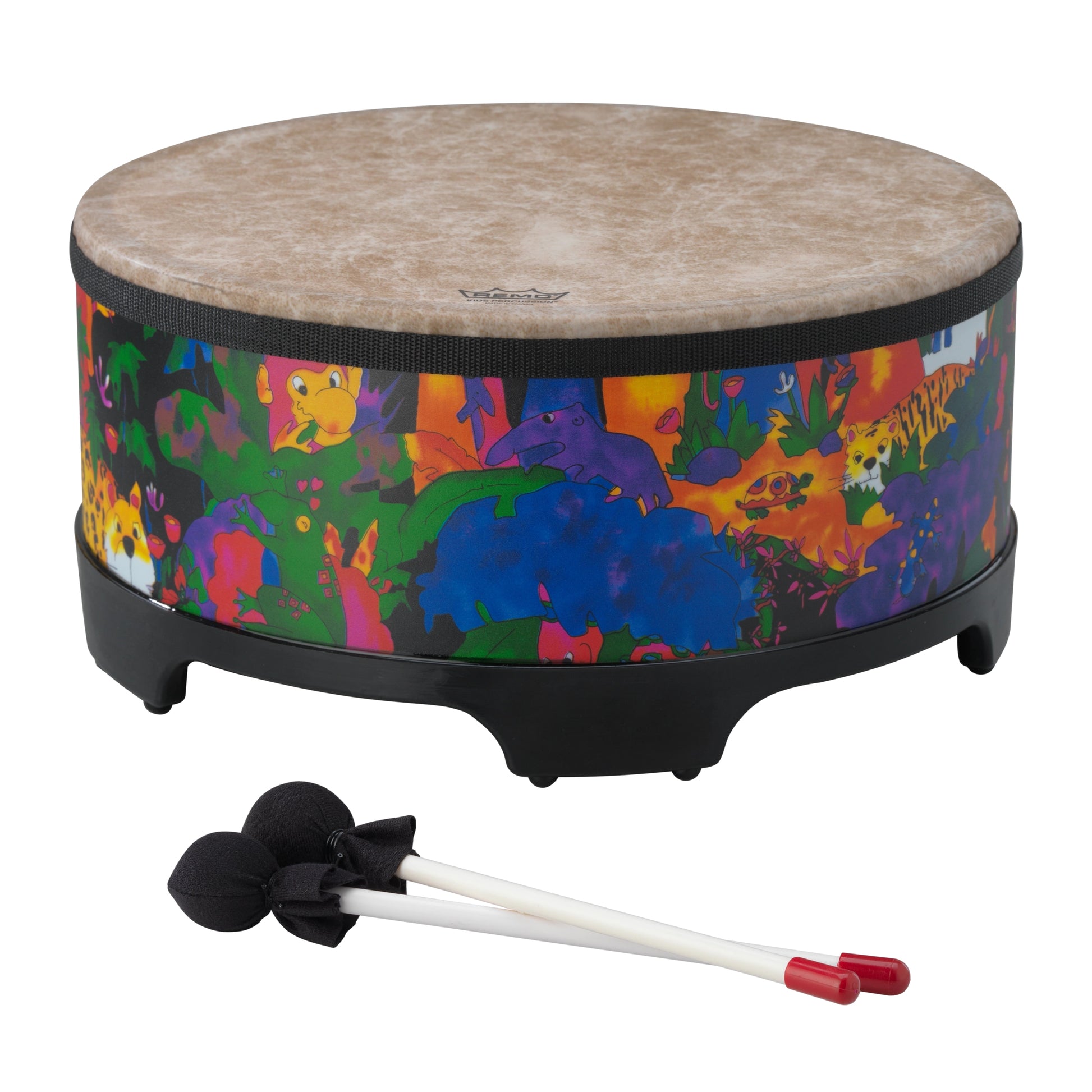 REMO Trommel – inkl. Schlägel – Ø 42,7 cm × 22 cm – ab 5 Jahren – Stoff, grün