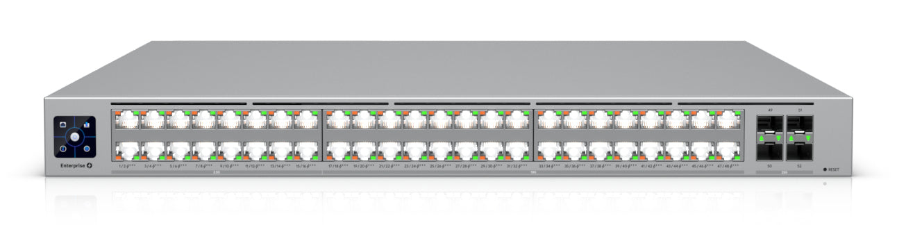 Ubiquiti ECS-48-PoE – Verwalteter L2/L3 Switch – 16× 2,5G + 32× 10G, 4× SFP28, PoE-Budget 2150 W, 19"