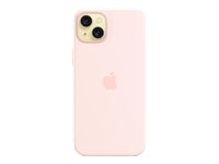 Apple Backcover – für Apple iPhone 15 Plus – hellrosa – Silikon, MagSafe-kompatibel