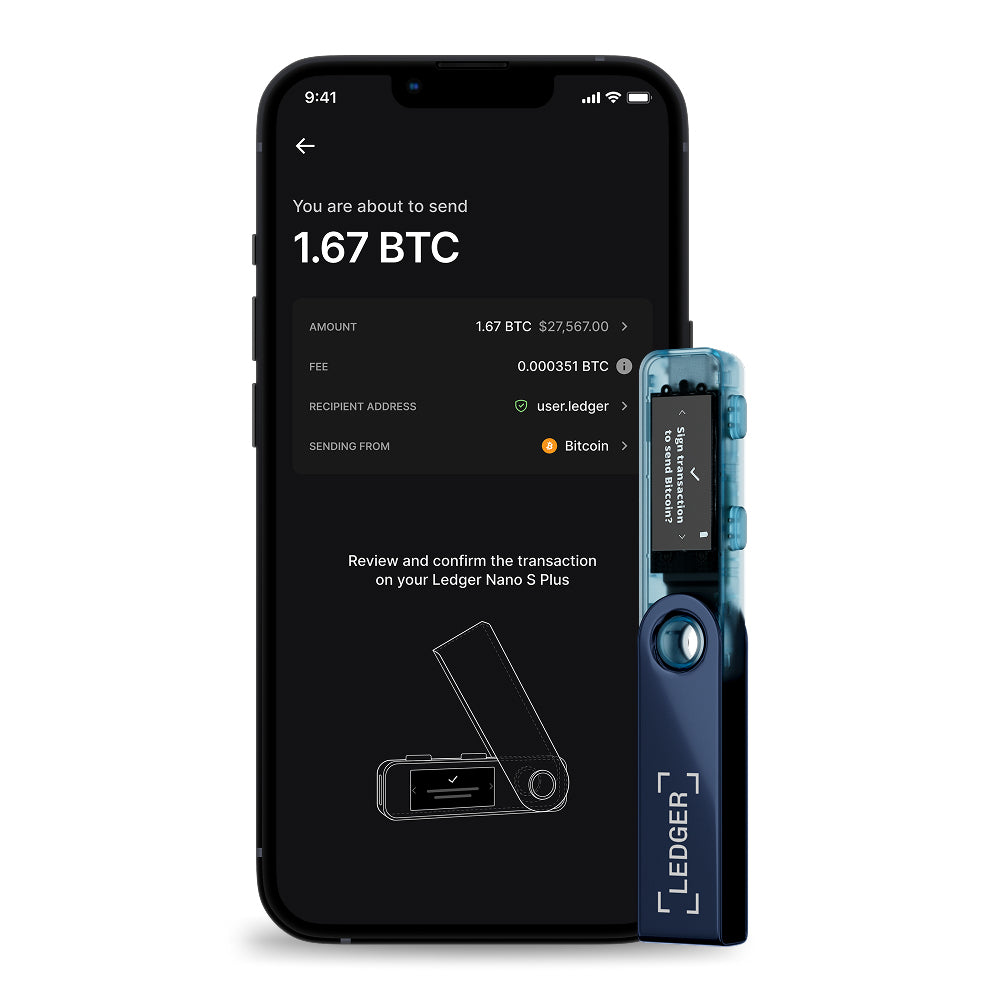 Ledger Nano S Plus – Krypto-Hardware-Wallet, USB-C, für Mac, Blau