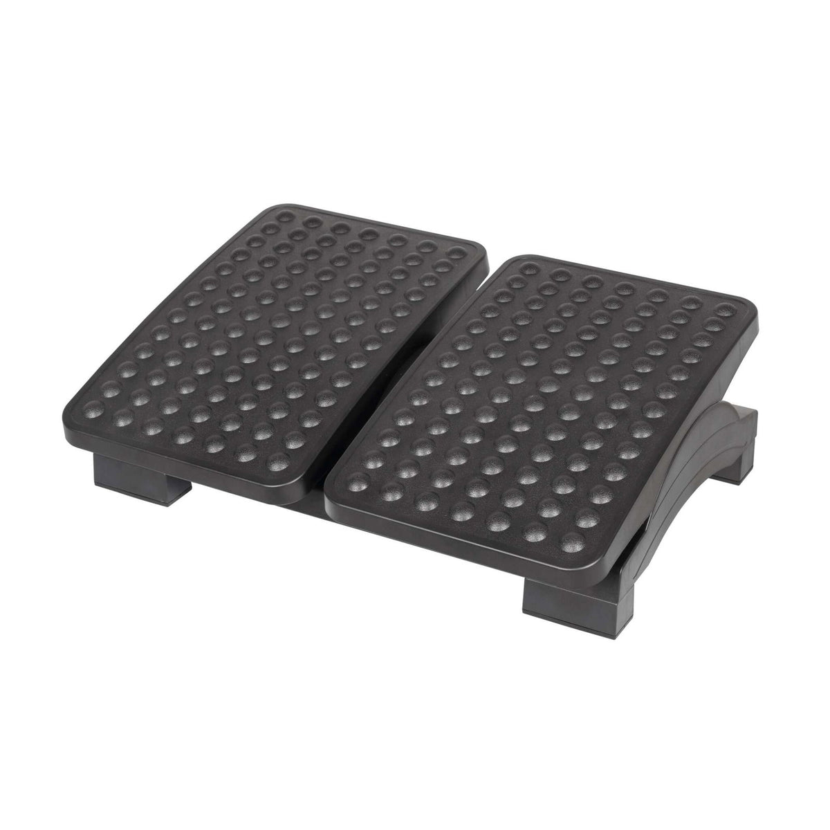 MAUL Fussstütze – Trittfläche 320 × 430 mm, höhenverstellbar, schwarz, Kunststoff