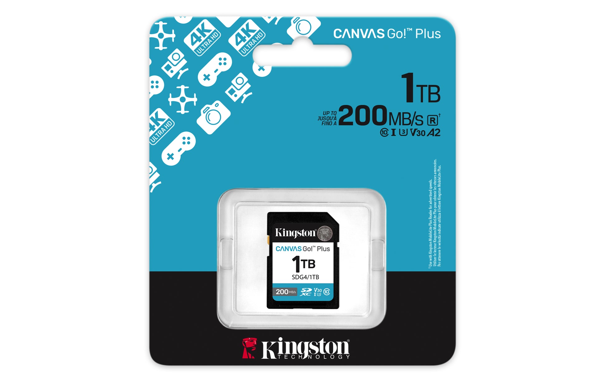 Kingston Technology Kingston Canvas Go Plus 200R Speichergerät – 1 TB, SDXC UHS-I, U3 V30 200 MB/s