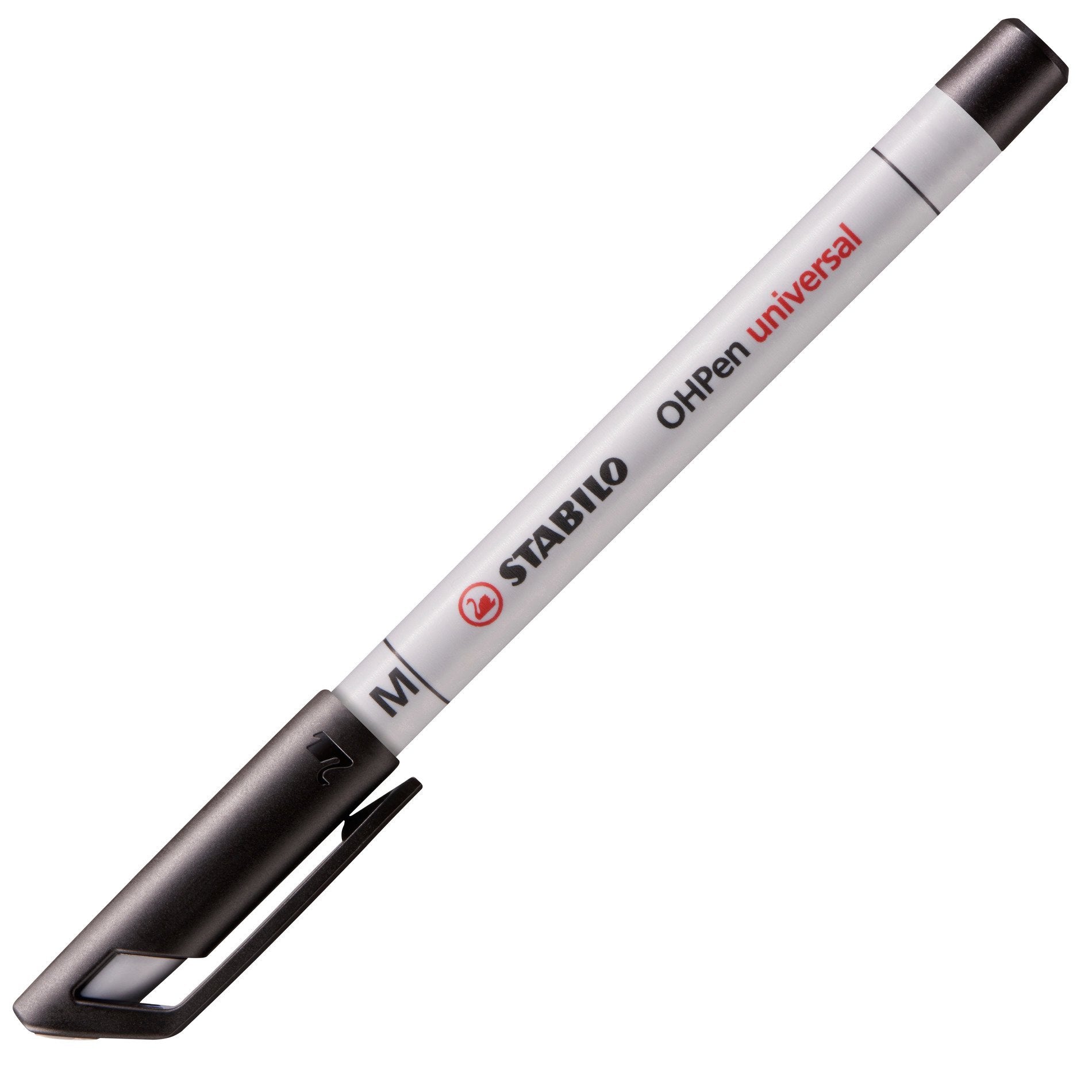 STABILO OHPen OHP-Marker – schwarz, 10 Stk., feucht abwischbar – für Folien & glatte Oberflächen
