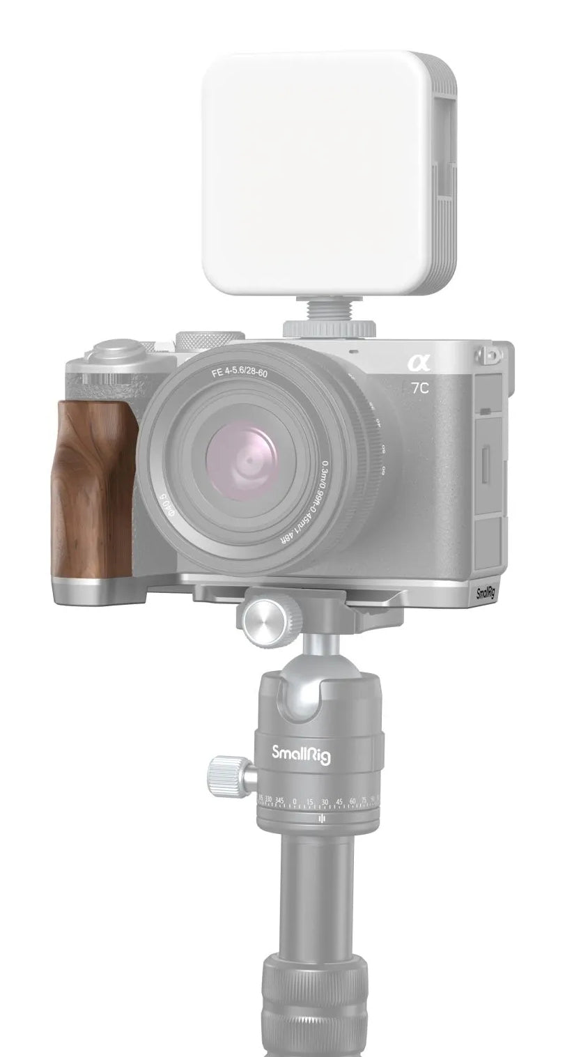 SmallRig 4796 L-Form Montageplatte – Aluminium/Holz, 125,4 × 60,1 × 69 mm – für Sony Alpha 7C II, Alpha 7CR