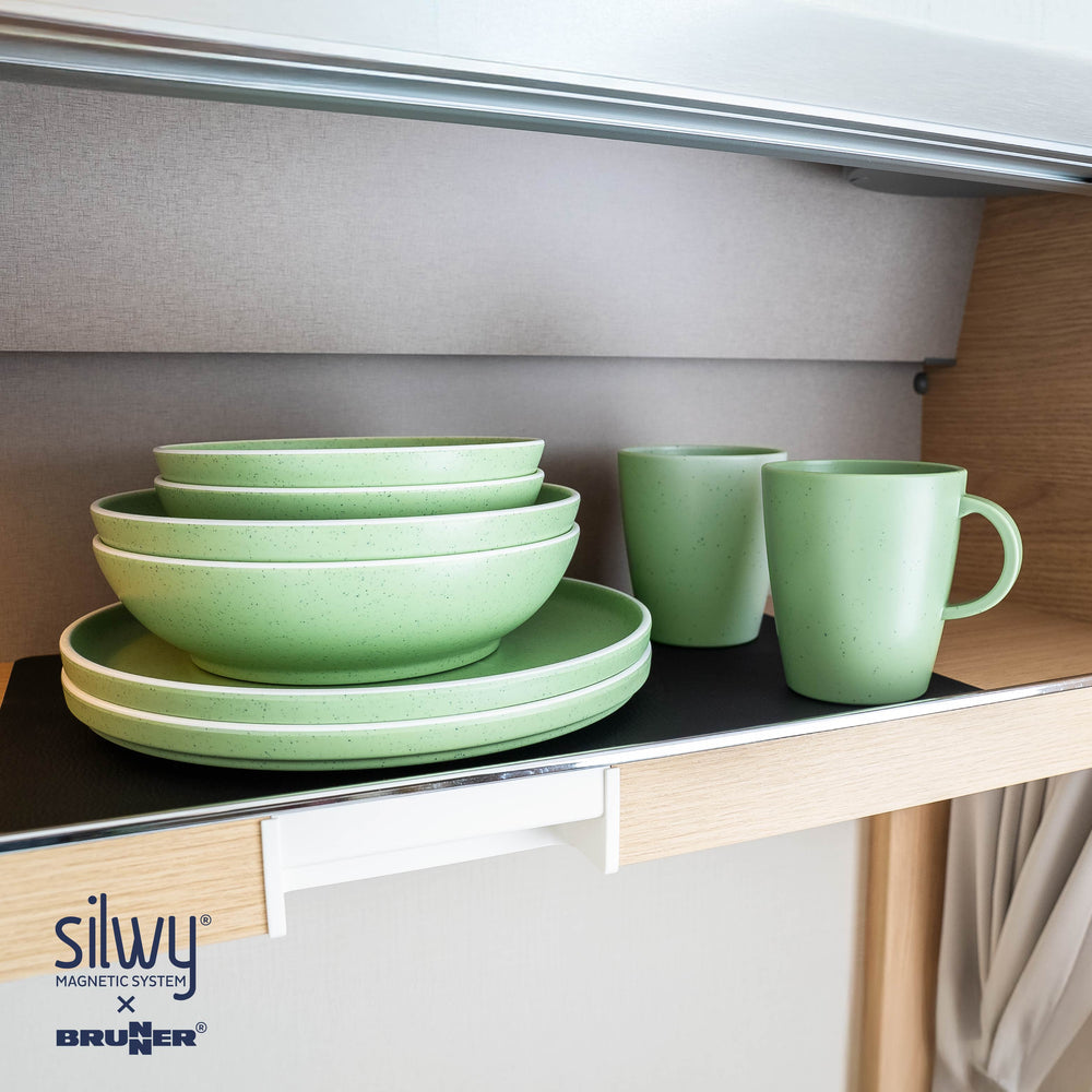 Silwy Dolomit Geschirr-Set – Kunststoff, Grün