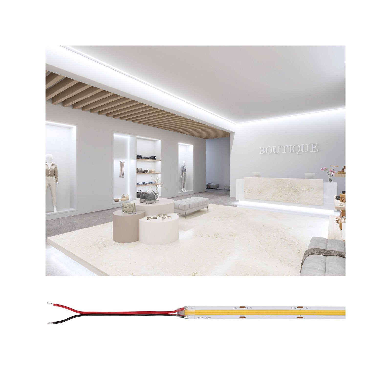 Paulmann LED-Strip 76031 – 5 m, 7000 lm, 65 W, 4000 K, dimmbar, weiss