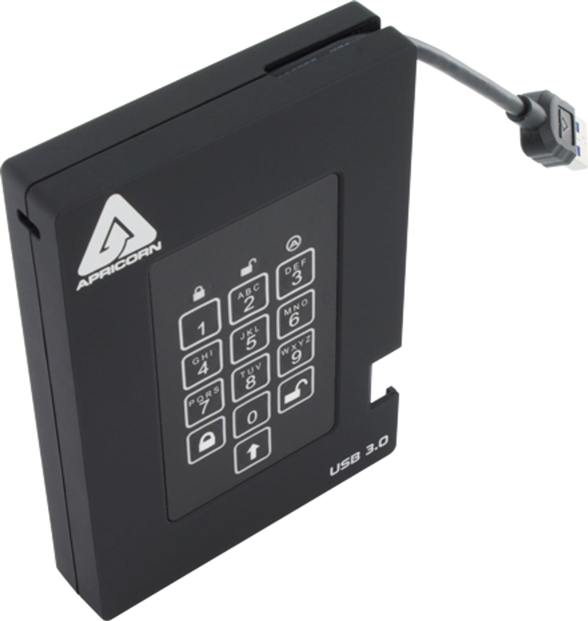 Apricorn Aegis Vorhängeschloss Fortress – 4 TB, 2,5" SATA SSD, USB 3.2 Gen 1 (USB-A)