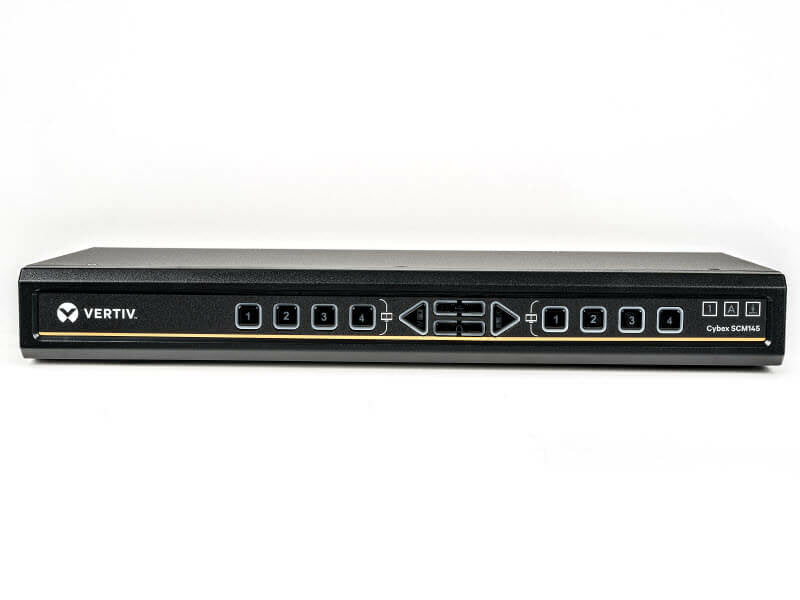 Vertiv SCM145DPH-400 – 4-Port DP/HDMI KVM-Switch – 4K/60 Hz, USB 2.0-Hub, Audio, Desktop