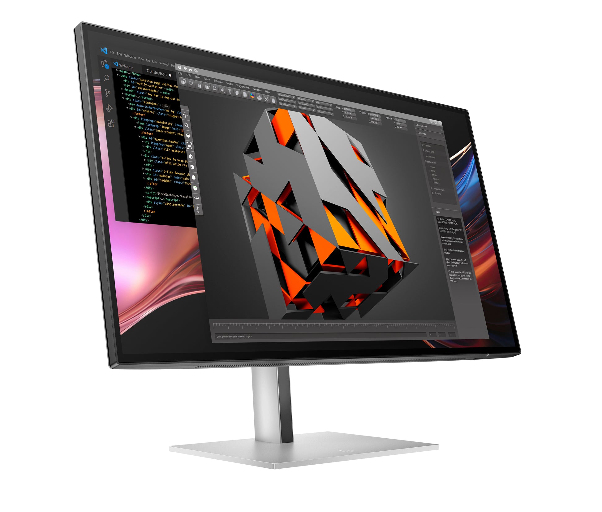 HP 727PU – Monitor, 27" WQHD (2560 × 1440), IPS, 400 cd/m², HDMI, DisplayPort, USB