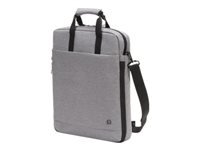 DICOTA Eco MOTION Notebook-Tasche bis 15,6" – aus recycelten Materialien, abnehmbarer Schultergurt – Grau