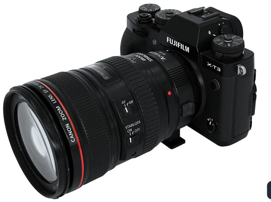 7Artisans EF-FX Autofokus-Adapter – für Canon EF-Objektive an Fujifilm FX-Kameras – Schwarz