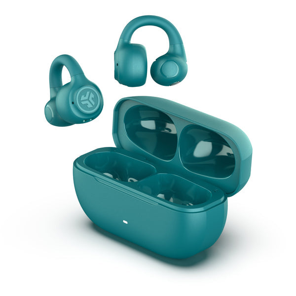 JLab Flex Open Air Clip IEUEBFLEX – True Wireless In-Ear Kopfhörer – Bluetooth, offen, mit Mikrofon – türkis
