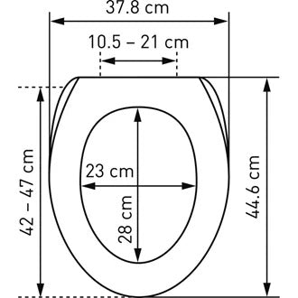 Diaqua Lyon – WC-Sitz – MDF, braun, mit Deckel, 37,8 × 47 cm
