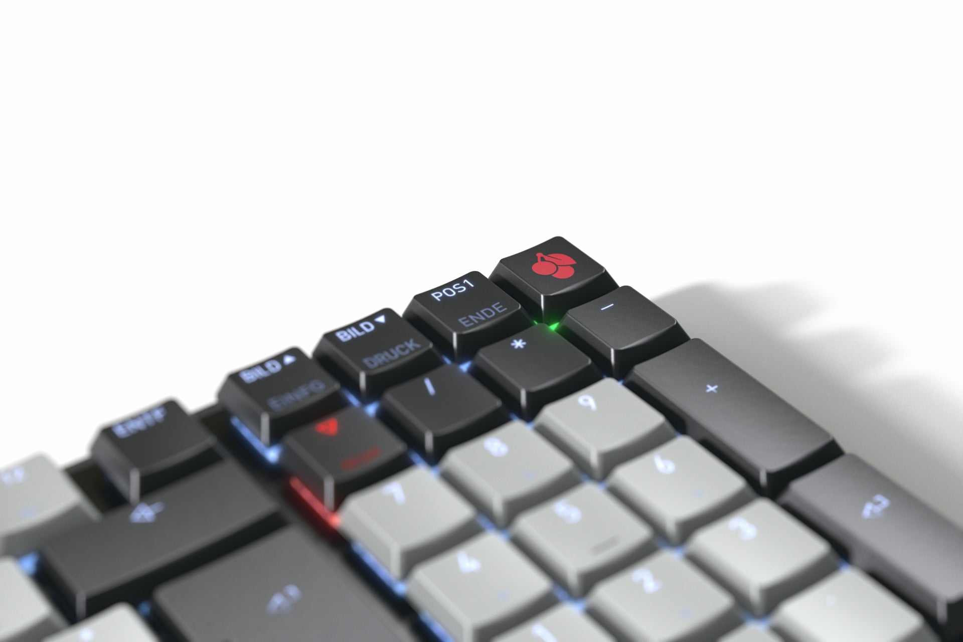 CHERRY KW 550 MX LP – Tastatur, kabelgebunden (USB-C), kabellos (Bluetooth), DE-Layout (DE) – für Windows