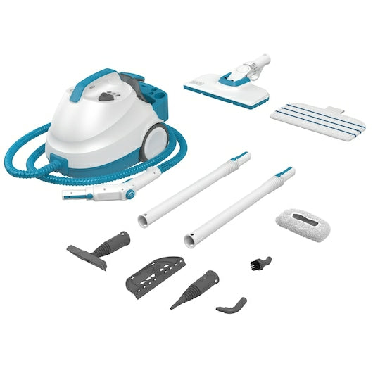 Black & Decker BLACK+DECKER Dampfreiniger – 1200 ml, blau, für Hartböden
