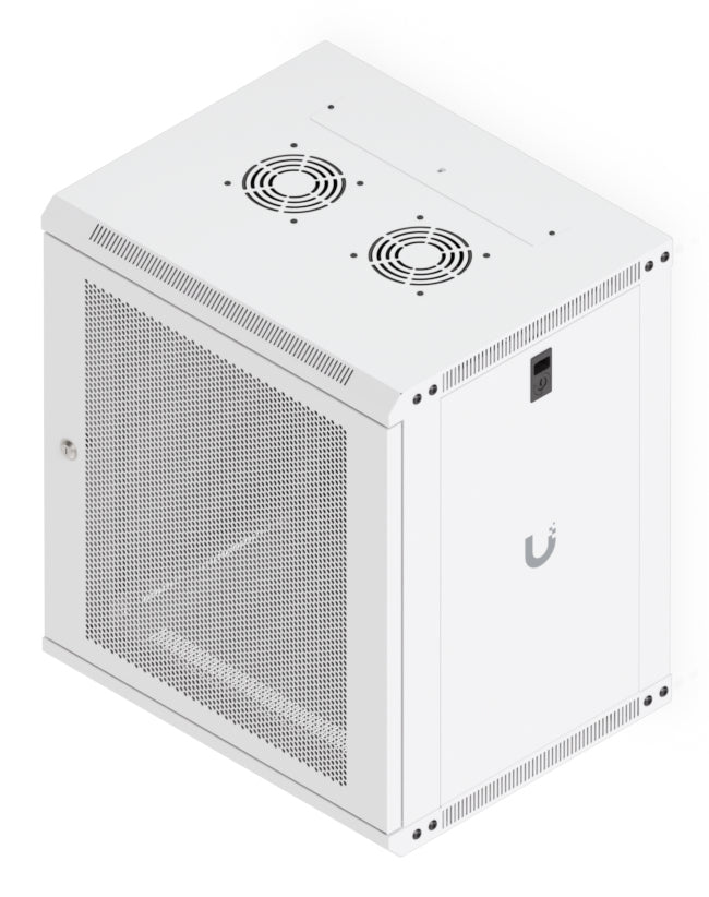 Ubiquiti UACC-Rack-12U-Wand-450-P – 19" Wandverteiler 12U, abschliessbar, 550 × 450 × 635 mm, weiss, Stahl