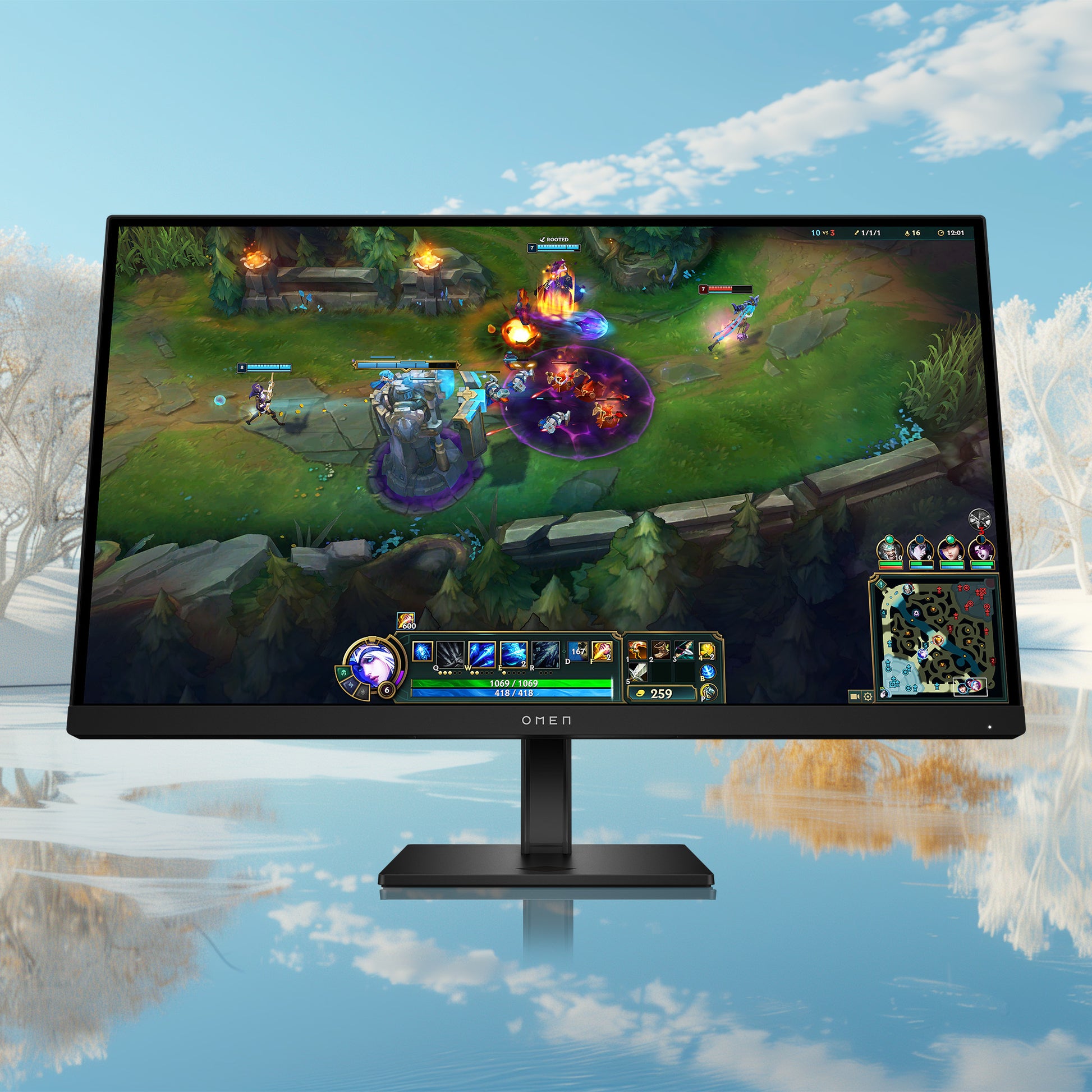 HP OMEN 27 G2 – Monitor, 27", IPS, 180 Hz, 400 cd/m², FreeSync, HDR 400, VESA 100 × 100, Schwarz