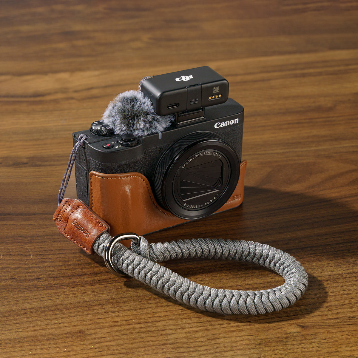 SmallRig 5385 Kameratasche – Kunstleder/Aluminium, Braun – für Canon PowerShot V1