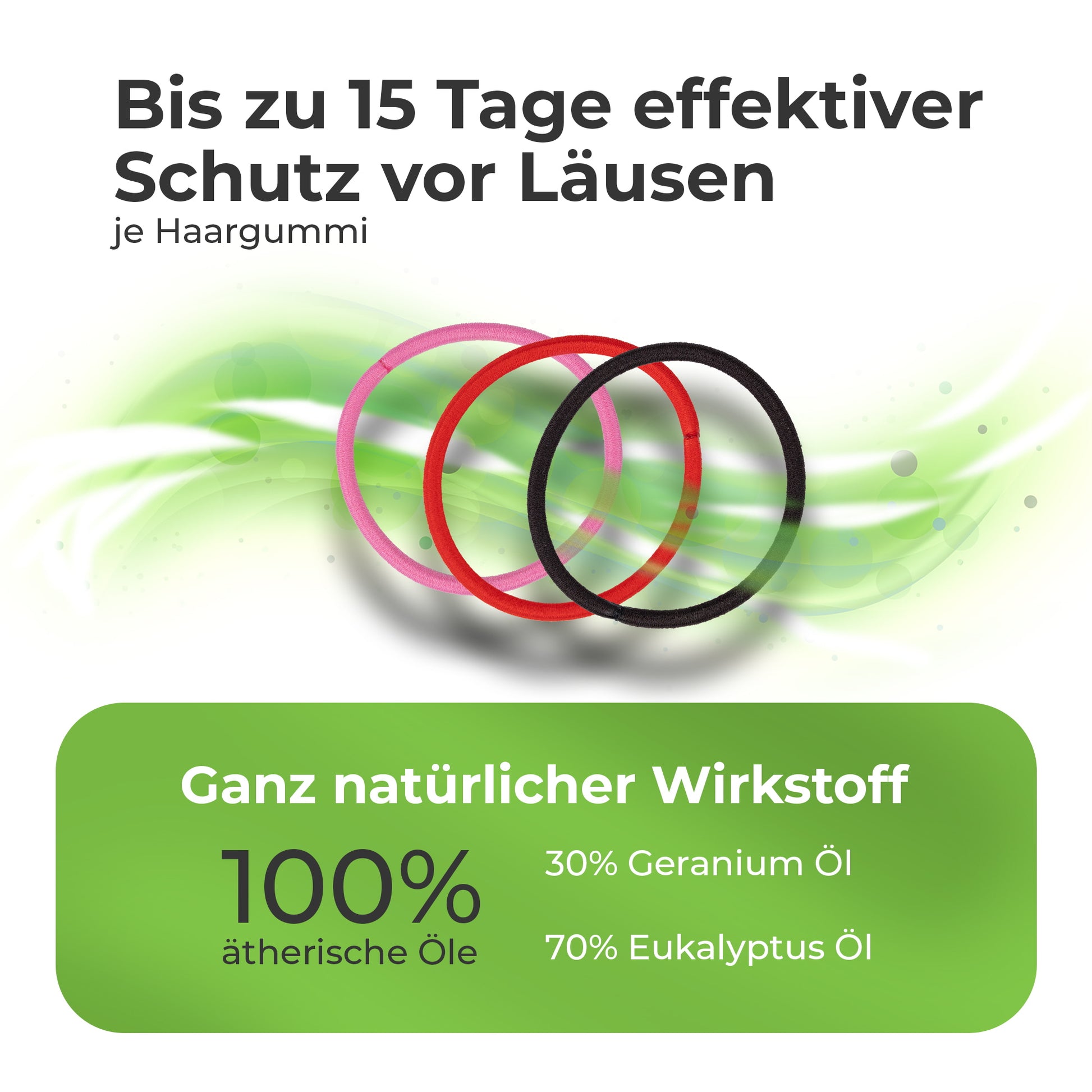 Quick Aid Anti-Läuse Haargummi – 4 Stk, pink