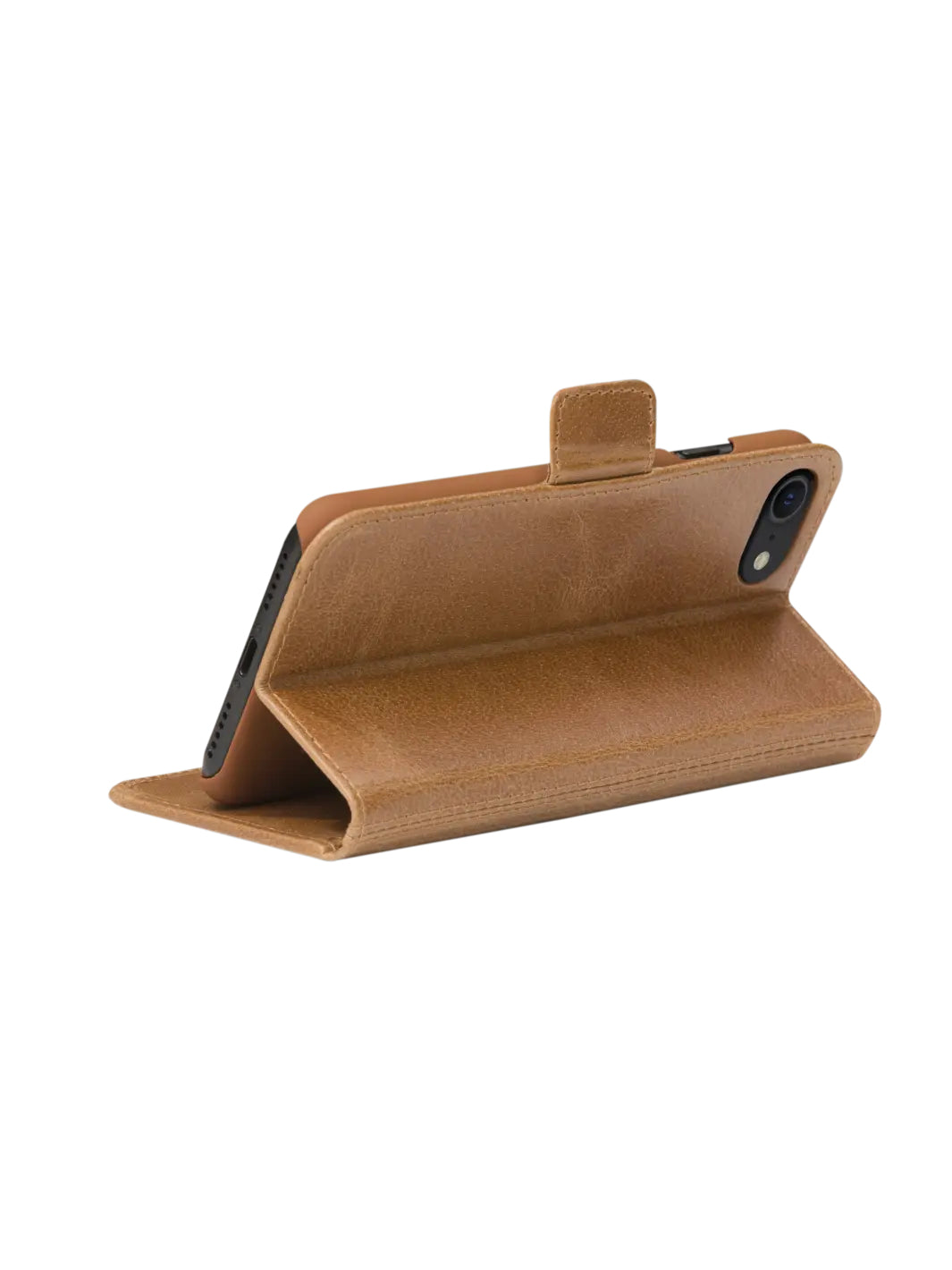 dbramante1928 Copenhagen Wallethülle – für Apple iPhone SE/8/7, mit Ständer, 3 Kartenfächer, Leder, Beige
