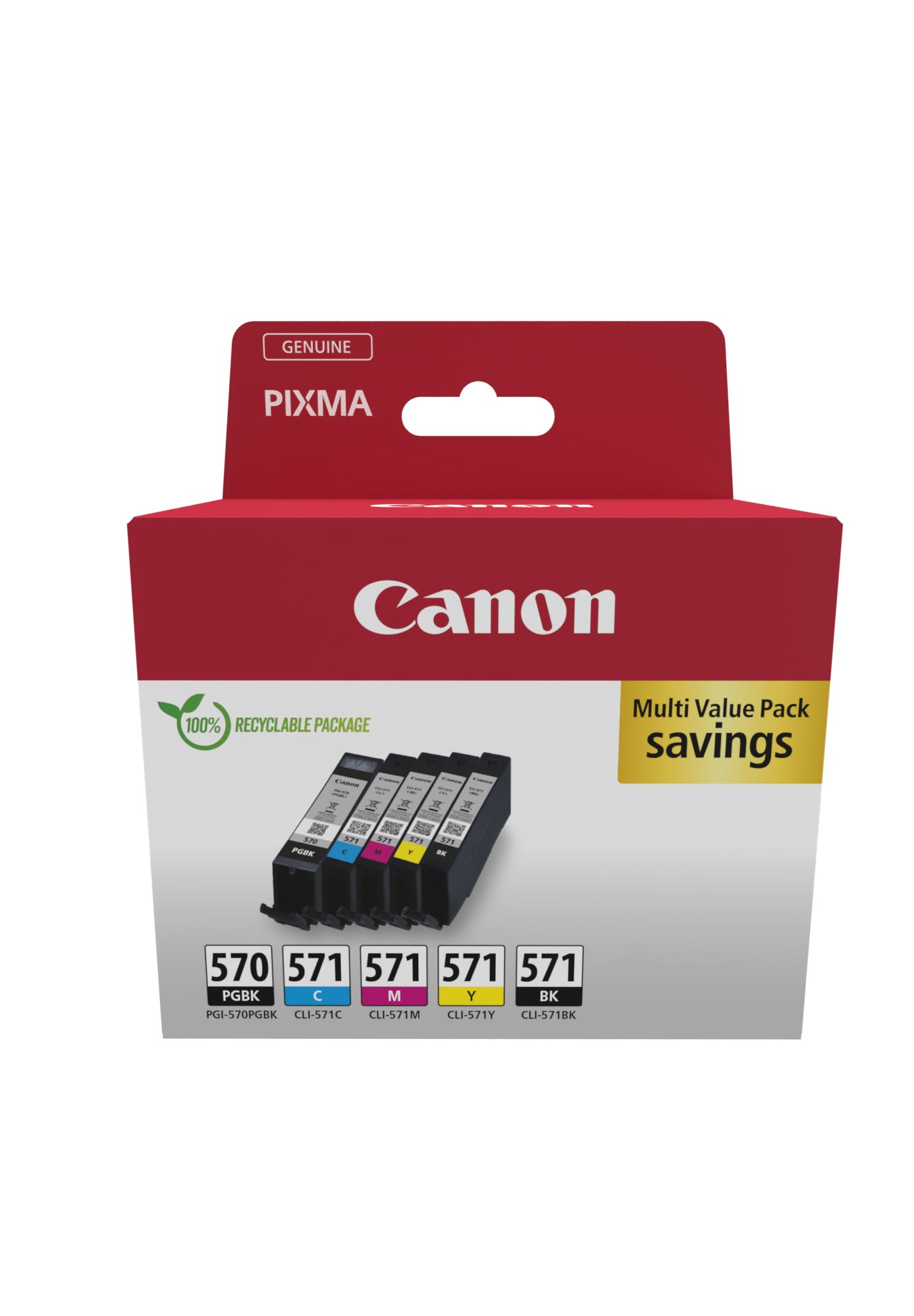 Canon Tintenpatronen – Multipack, Schwarz/Cyan/Magenta/Gelb