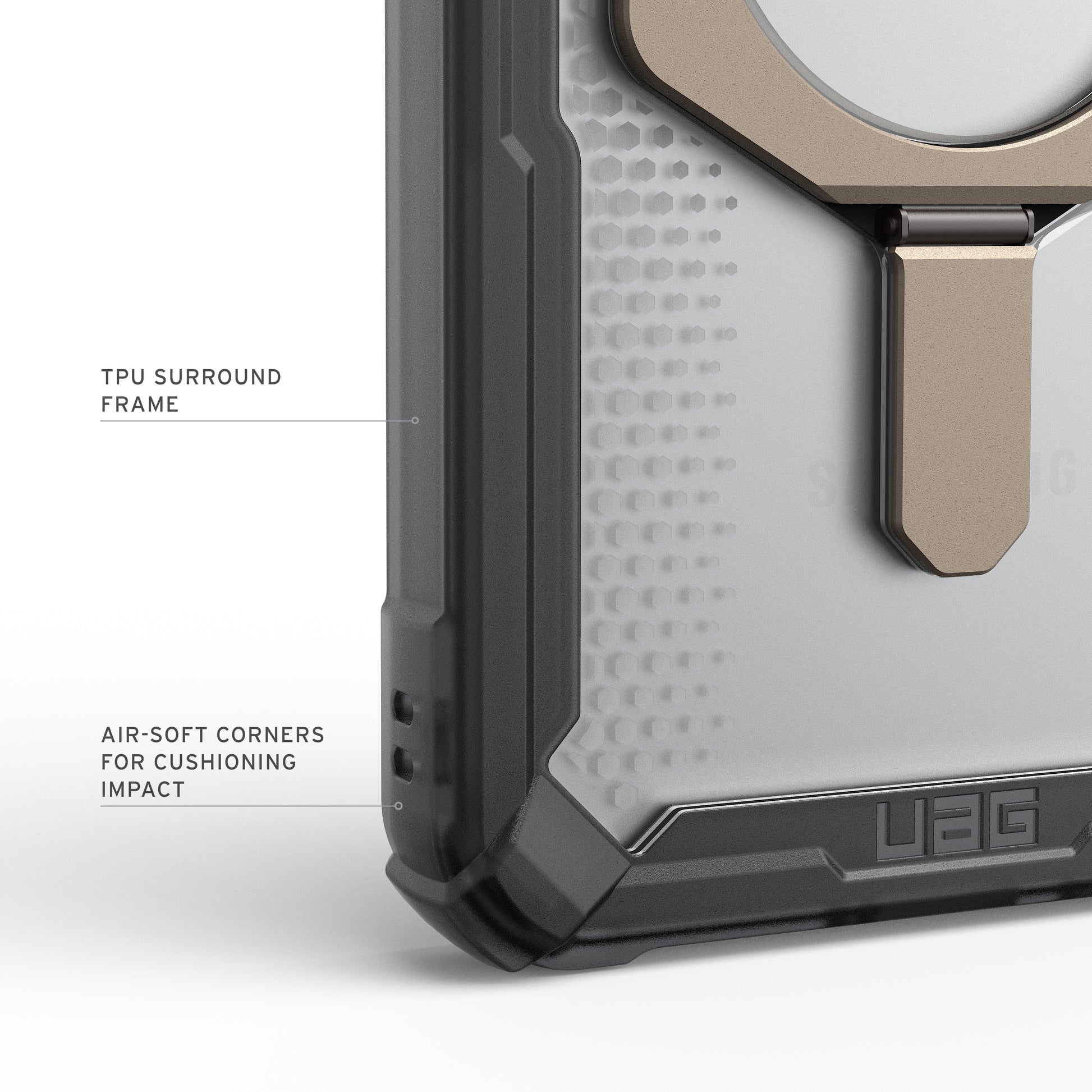 Urban Armor Gear UAG Plasma XTE – Rückcover – für Samsung Galaxy S26 Ultra, mit Ständer, TPU, Transparent, bis 6 m Sturzsicher